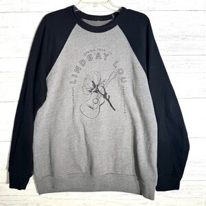 Lindsay Lou 2019 Spring Concert Tour Sweatshirt Sz XL Gray Black Rare